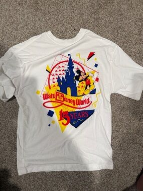 Disney 50th anniversaryWhite Short-Sleeve Walt Disney World 15 Years Graphic Tee